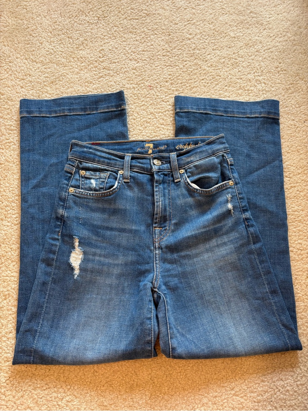7 For All Mankind Blue Alexa Jeans